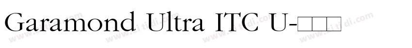 Garamond Ultra ITC U字体转换